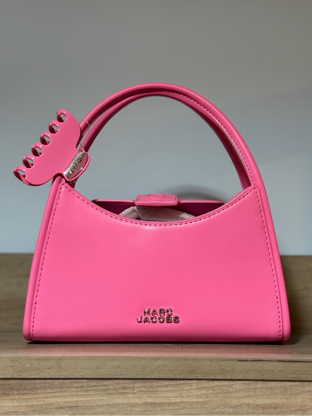 Marc Jacobs Claw Clip Crossbody Hand Bang Pink